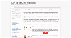 Desktop Screenshot of listofonlinecolleges.org